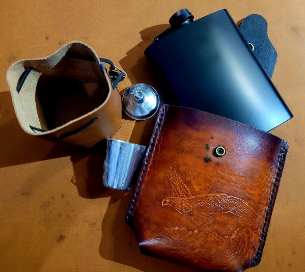 Custom Handmade Whisky Flask Covers